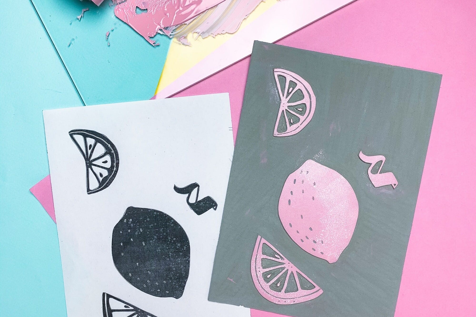 mirror design for linocut