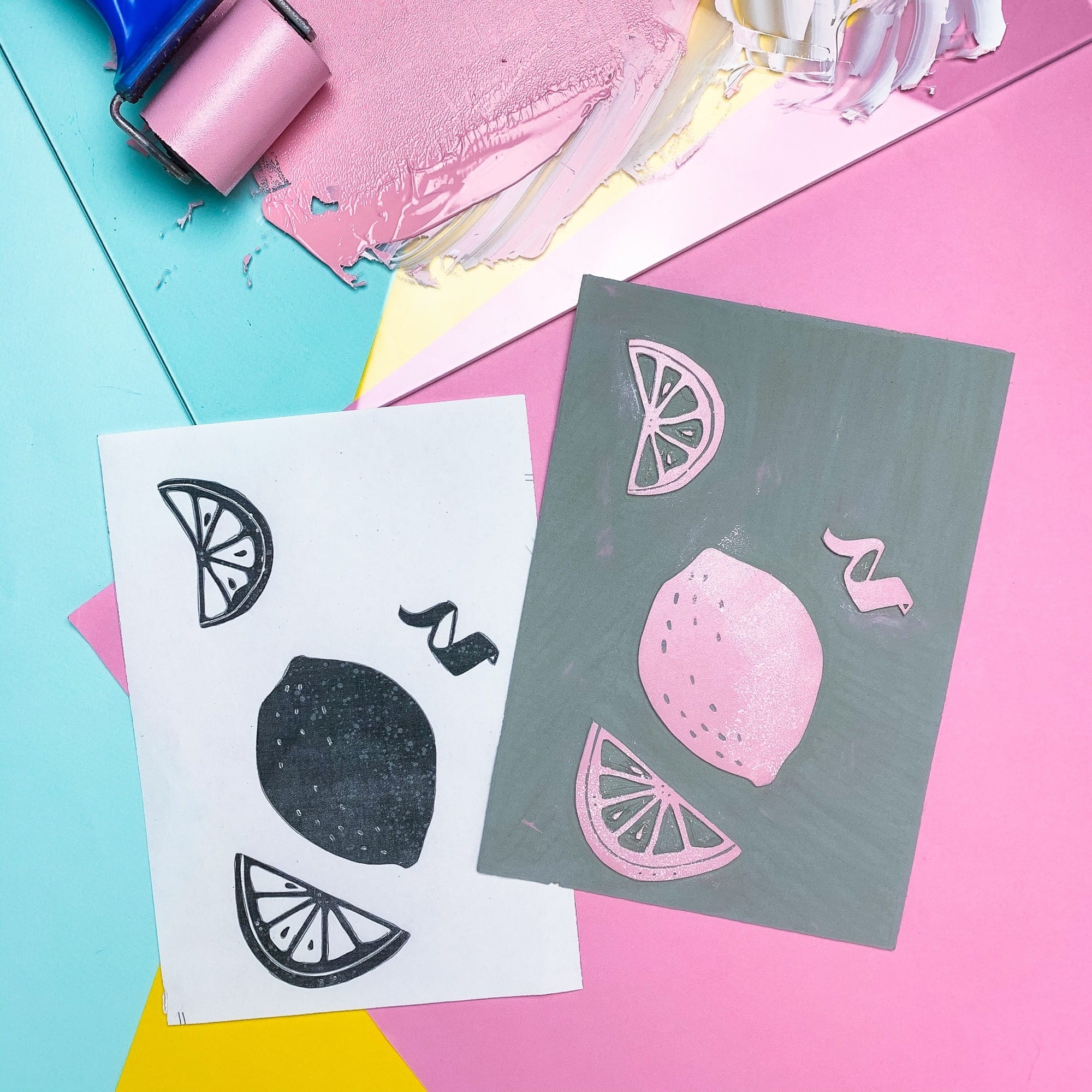 mirror design for linocut