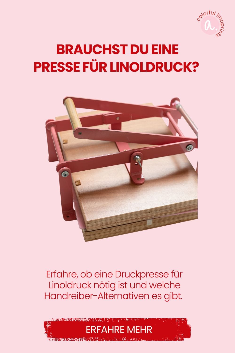Linoldruck Presse