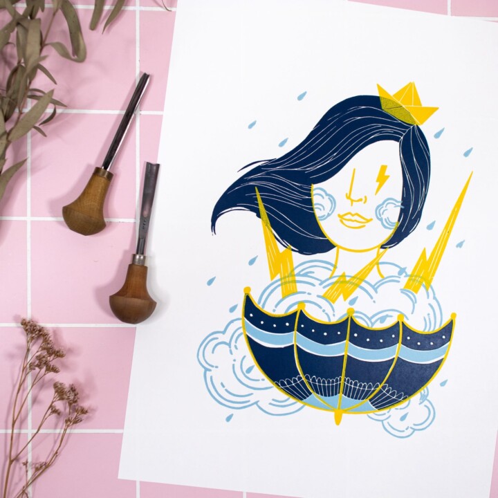 linoldruck motiv kunst