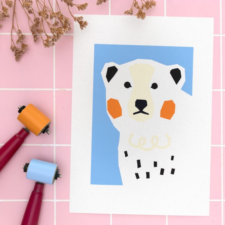 linoldruck bunt kinder