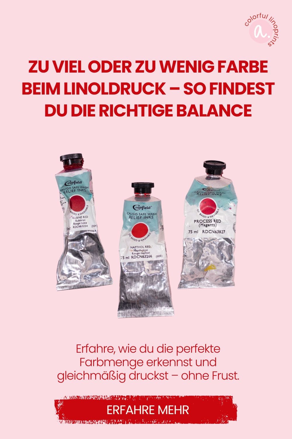 Linoldruck Farbe Zubehör