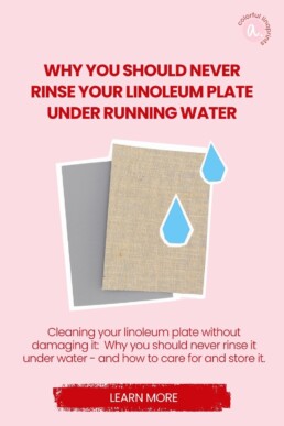 linocut block cleaning