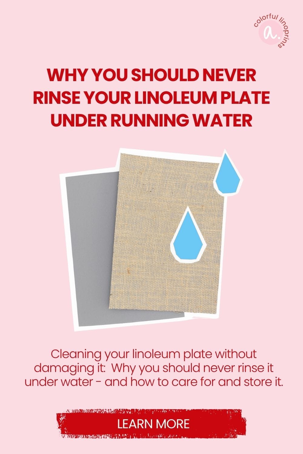 linocut block cleaning