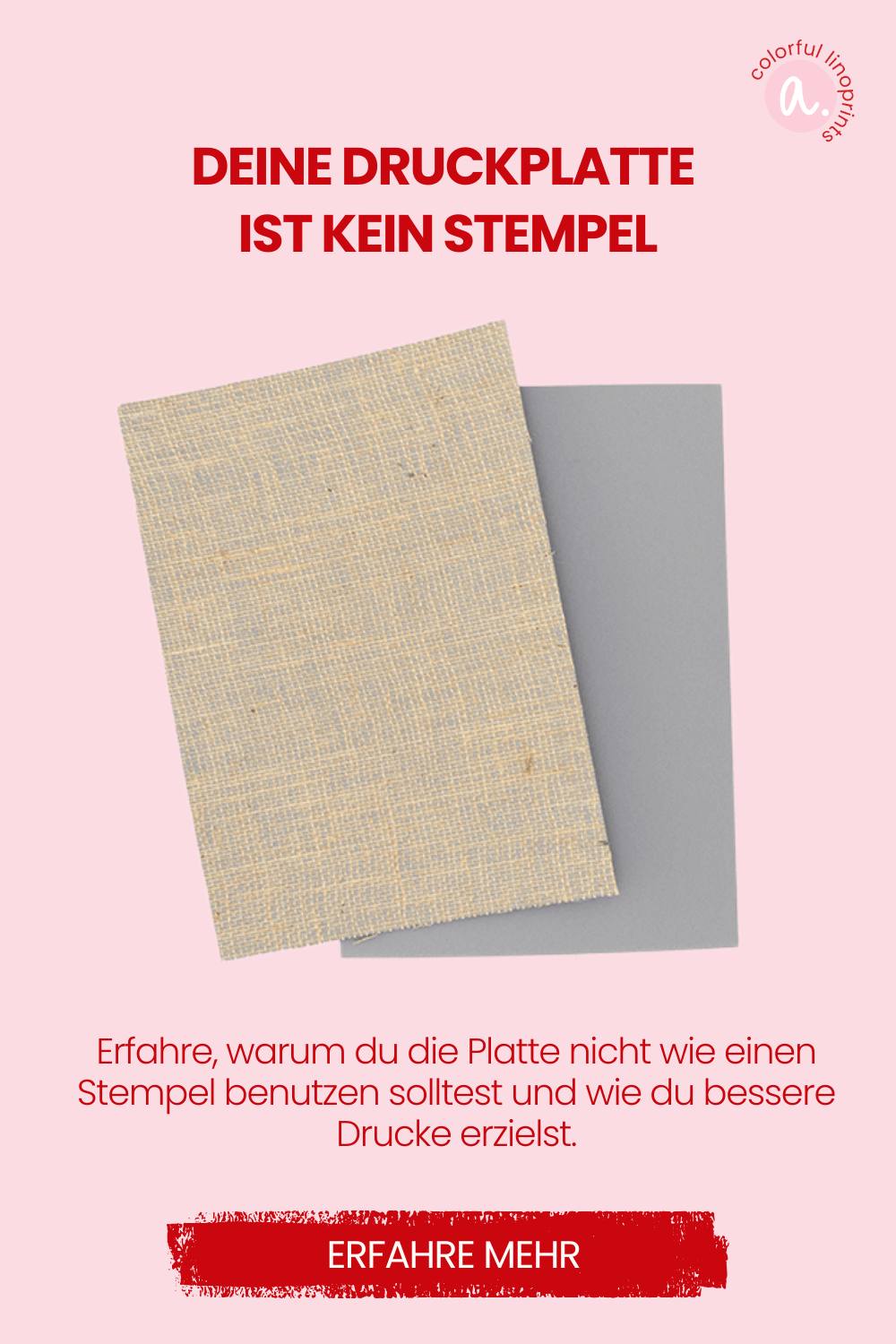 linoldruck platte kein stempel